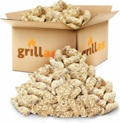 Allume-feu BIO Pour BBQ Ou Réchaud (5kg = 335 Boucles) - Allume-feu - Wokkels En Laine De Bois - Allume-feu Pour Barbecue - Allume-feu - Accessoires
