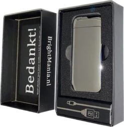 Briquet électrique K&L | Briquet Rechargeable USB | Résistant Au Vent Et Aux Tempêtes | Briquet (Argent) -Grill Feu Maison 1176x1200 22