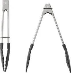 OMID HOME 4x Pinces De Cuisine En Acier Inoxydable - Pinces De Service - Pinces à Salade - Pinces à Barbecue - Pinces - Pinces à Barbecue - Acier Inoxydable - Zwart - 18 Cm -Grill Feu Maison 1179x1200 1