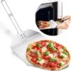 Cuillère à Pizza Pliable Cheqo® - Cuillère à Pizza - Spatule à Pizza - Pelle à Gâteau - Ustensiles De Cuisine - Spatule Pour BBQ Et Four - Acier Inoxydable - 35x25cm - Manche De 34cm De Long