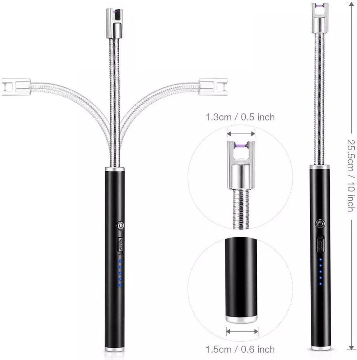 Briquet BBQ Rechargeable Avec Câble Usb - Briquet électrique De Cuisine - Briquet Flexible - Blauw 5 Briquet BBQ Rechargeable Avec Câble Usb - Briquet électrique De Cuisine - Briquet Flexible - Blauw – Image 5