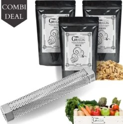 Whimsical - Artisan Medium - Smokertube - 3 Types De Copeaux De Fumée - Bois à Fumer Pour Fumer à Chaud - Chêne - Hêtre - Aulne - 6 Litres