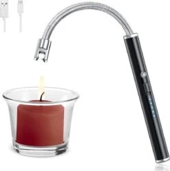 Briquet BBQ Rechargeable Avec Câble Usb - Briquet électrique De Cuisine - Briquet Flexible - Argent -Grill Feu Maison 1189x1200 11