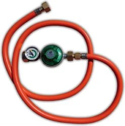 Régulateur De Pression / Jeu De Tuyaux 50 Mbar Avec Manomètre Et Raccord 1/2"