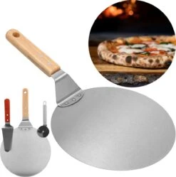 Springos Pizza Scoop - Coupe-pizza - Spatule - 25 Cm - Naturel/ Argent -Grill Feu Maison 1190x1200 2