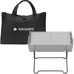 BBQ Pliable Navaris Avec Sac De Transport - Mini Barbecue 35x26,5x24,5 Cm - Grille En Acier Inoxydable - Pour L'extérieur -Grill Feu Maison 1193x1200 6