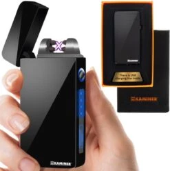 Kaminer - Briquet Plasma - Briquet Electrique - Briquet Feux D'artifice - Briquet Plasma USB Rechargeable - Brûleur à Gaz