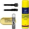 Deal Clipper Classic Large Métal "Dollar Silver" + 1 X Clipper Gas 100ml + 2 X Flint Systems
