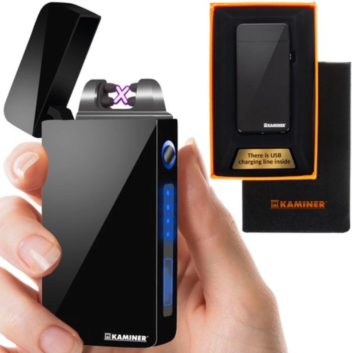 Kaminer - Briquet Plasma Rechargeable - Briquet électrique - Briquet Feu D'artifice - Briquet Plasma Rechargeable USB - Brûleur à Gaz 1 Kaminer - Briquet Plasma Rechargeable - Briquet électrique - Briquet Feu D'artifice - Briquet Plasma Rechargeable USB - Brûleur à Gaz