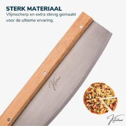 Pelle à Pizza Kitchenz Avec Set De Coupe-pizza - Pelle à Pizza Pour BBQ - Avec Coupe-pizza - Manche En Bois - Lame En Aluminium -Grill Feu Maison 1198x1200 11