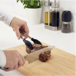 OMID HOME 4x Pinces De Cuisine En Acier Inoxydable - Pinces De Service - Pinces à Salade - Pinces à Barbecue - Pinces - Pinces à Barbecue - Acier Inoxydable - Zwart - 18 Cm -Grill Feu Maison 1198x1200 15