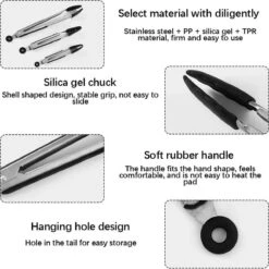 Set De 3 Pinces De Cuisine De Premium Supérieure - Pinces Pour Barbecue De Cuisine - Avec Deux Brosses En Silicone - Cuisson - BBQ - Salade, Gâteau, Crème Glacée, Four - (3x Pinces + 2 Brosses) -Grill Feu Maison 1198x1200 18