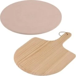 Set De Cuisson à Pizza Pierre à Pizza 33 Cm Avec Pelle En Bois - Avec Ciseaux à Pizza Noirs 30 Cm - BBQ/ Four -Grill Feu Maison 1198x1200 23