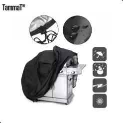 TammaT - BBQ Cover - Housse De Protection étanche - Protection UV - Taille L 170 X 61 X 117 Cm - Avec Cordon De Serrage -Grill Feu Maison 1198x1200 28
