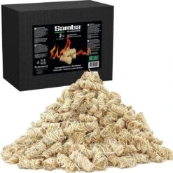 Boucles De Briquet En Laine De Bois Samba 160 Pièces, 2 Kg. Dans Un Carton Extérieur - Respectueux De L'environnement - Neutre En CO2 - FSC®