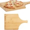 Relaxdays 2x Pelle à Pizza 45 Cm Large - Bambou - Spatule à Pizza - Pelle à Pain - Planche à Pizza Bois