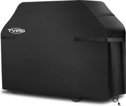Housses De Barbecue TVIRD - Housse De BBQ - 210D - Protection UV Coupe-Vent Imperméable - 145*61*117cm - Avec Sac De Rangement Et Poignée - Zwart