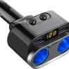 Répartiteur D'allume-cigare De Voiture - Entrée USB De Voiture - 2 Prises De Cigarette - Chargeur De Voiture - Chargeur USB C