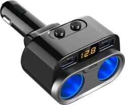 Répartiteur D'allume-cigare De Voiture - Entrée USB De Voiture - 2 Prises De Cigarette - Chargeur De Voiture - Chargeur USB C