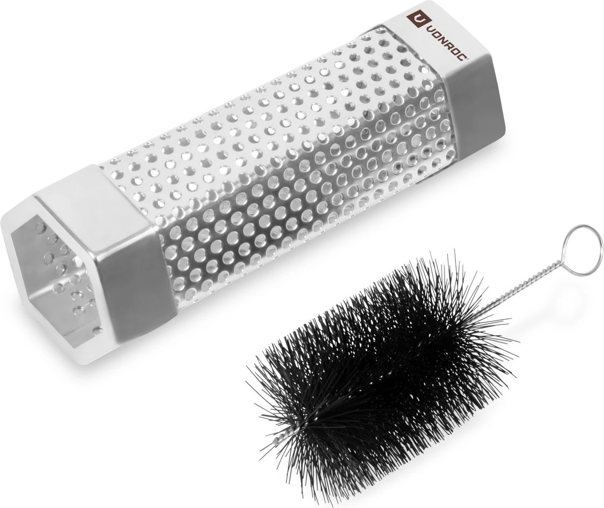 VONROC BBQ Tube De Fumée/Tube De Fumage - Acier Inoxydable - Incl. Brosse De Nettoyage 1 VONROC BBQ Tube De Fumée/Tube De Fumage - Acier Inoxydable - Incl. Brosse De Nettoyage