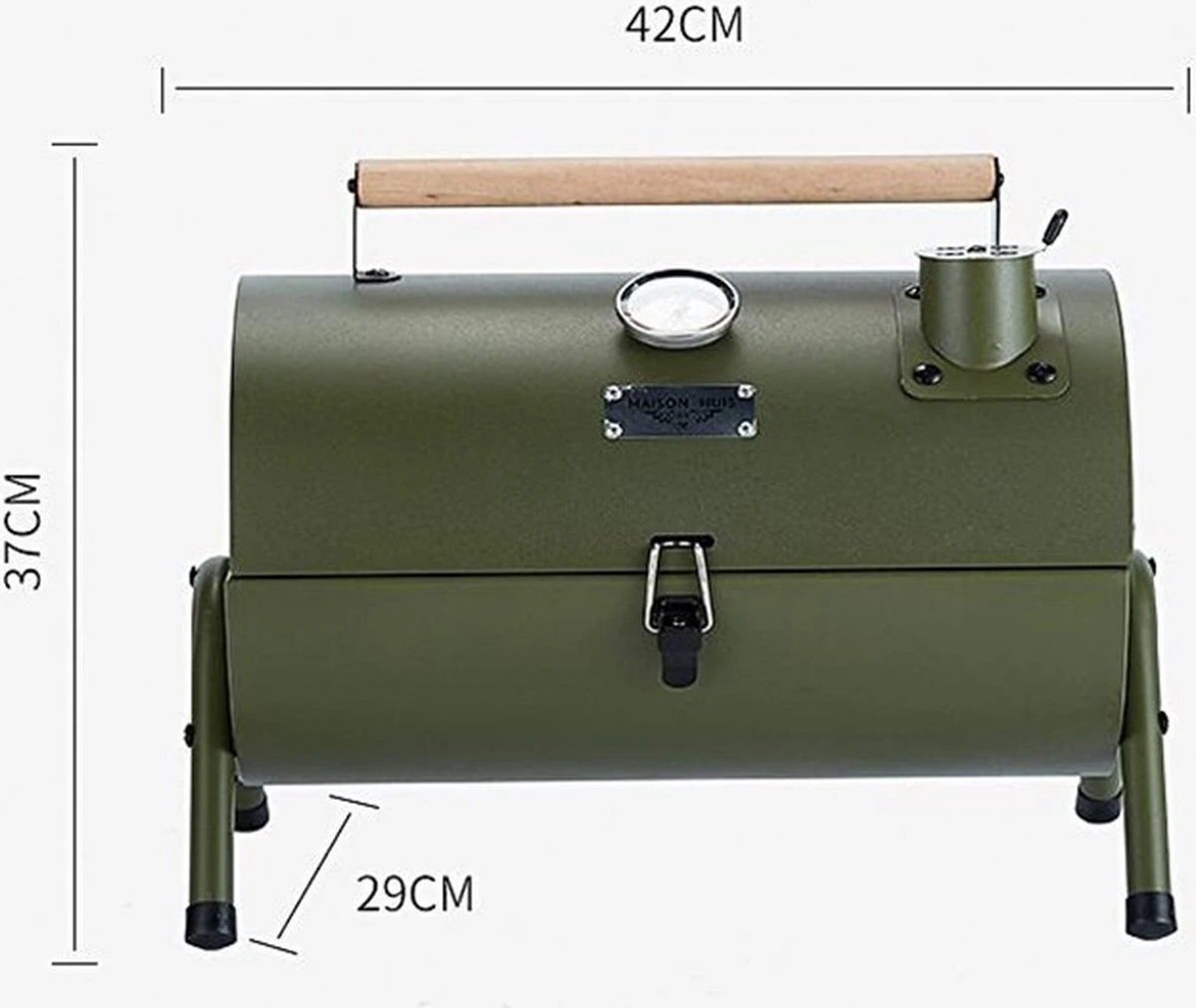 Barbecue à Charbon De Bois - Forme Cylindrique - BBQ D'été - BBQ De Jardin Extérieur Portable Pour 2 à 4 Personnes Camping Pique-nique Viande Savoureuse 8 Barbecue à Charbon De Bois - Forme Cylindrique - BBQ D'été - BBQ De Jardin Extérieur Portable Pour 2 à 4 Personnes Camping Pique-nique Viande Savoureuse – Image 8