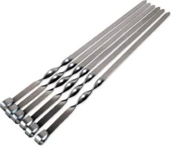 Ensemble De 6 Brochettes Barbecue Krumble / Ensemble De Brochettes En Acier Inoxydable De 45 Cm De Longueur / 6 Brochettes Pour Viande Et Légumes - Acier Inoxydable