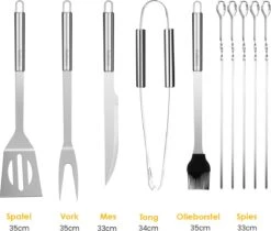 Accessoires BBQ Bolture - Pinces BBQ - Brosse BBQ - Spatule - Fourchette - Feuille - Brochette - Acier Inoxydable -Grill Feu Maison 1200x1018 2