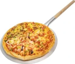 Pelle à Pizza Decopatent® - Pelle à Pizza Ronde Avec Manche Long En Bois (80cm) - Spatule à Pizza Bois / Acier Inoxydable Métal - ROND 19 Pelle à Pizza Decopatent® - Pelle à Pizza Ronde Avec Manche Long En Bois (80cm) - Spatule à Pizza Bois / Acier Inoxydable Métal - ROND -Grill Feu Maison 1200x1030 4