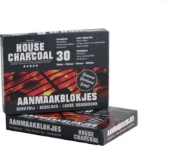 House Of Charcoal White Firelighters 30 Cubes D'éclairage - 12 Pièces 'a 30 Cubes