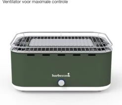 Barbecook Carlo - Barbecue Au Charbon De Bois - Barbecue De Table - Sac De Transport - Compact - Ventilateur - 38,5 X 28,5 Cm - 6 P. - Armée Verte -Grill Feu Maison 1200x1041 1