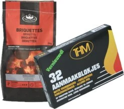 Allume-feu Edco - 32 Pièces - Paraffine - Briquettes De Charbon De Bois Incluses - 3 Kg