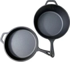 Poêle En Fonte Avec Couvercle - Ensemble De Poêles - Fonte - Accessoires De Vêtements Pour Bébé De BBQ