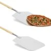Relaxdays 2x Pelle à Pizza XL - Métal - Spatule à Pizza - Pelle à Pain - Manche - Rectangulaire