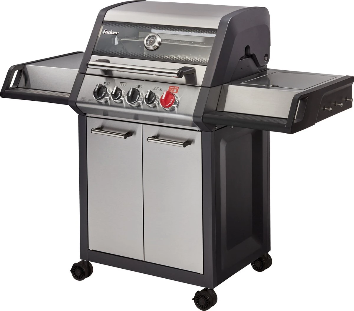 Barbecue à Gaz Enders Monroe Pro 3 SIK Turbo - 56 KG - Inox - Surface De Cuisson 62 × 43 Cm - Matière Grille De Cuisson Fonte émaillée 2 Barbecue à Gaz Enders Monroe Pro 3 SIK Turbo - 56 KG - Inox - Surface De Cuisson 62 × 43 Cm - Matière Grille De Cuisson Fonte émaillée – Image 2