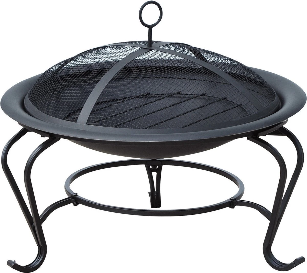 Outsunny Fire Bol Cheminée Foyer Pour Charbon De Bois Avec Protection Contre Les étincelles Rond 842-024 1 Outsunny Fire Bol Cheminée Foyer Pour Charbon De Bois Avec Protection Contre Les étincelles Rond 842-024