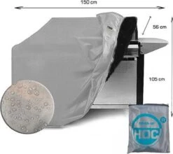 COVER UP HOC Diamond Bbq Cover Waterproof - 150x56x105 Cm - Avec Sangles Et Cordon De Serrage Storm -Grill Feu Maison 1200x1068 3