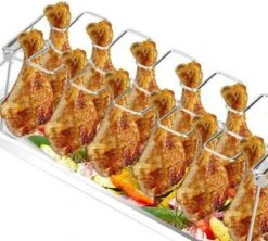 WiseGoods Premium BBQ Chicken Legs Rack - Rack - Grill - Grill - Accessoires De Vêtements Pour Bébé De Barbecue - Été - Tools De Cuisine - Outil De Four - Acier Inoxydable -Grill Feu Maison 1200x1077 11