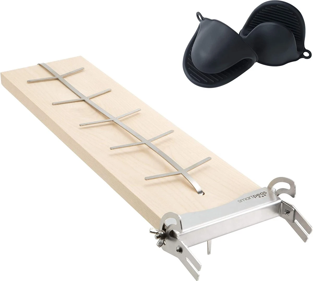 Planche à Saumon à Fumer Et à Griller En Bois De Bouleau Avec Acier Inoxydable Inclinable 1 Planche à Saumon à Fumer Et à Griller En Bois De Bouleau Avec Acier Inoxydable Inclinable