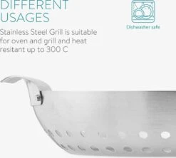 Grille Et Plateau De BBQ Navaris - Grille De Barbecue Pour Viande, Poisson Et Légumes - Convient Au Four Et Au Barbecue - Grille De Gril Ronde -Grill Feu Maison 1200x1080 8