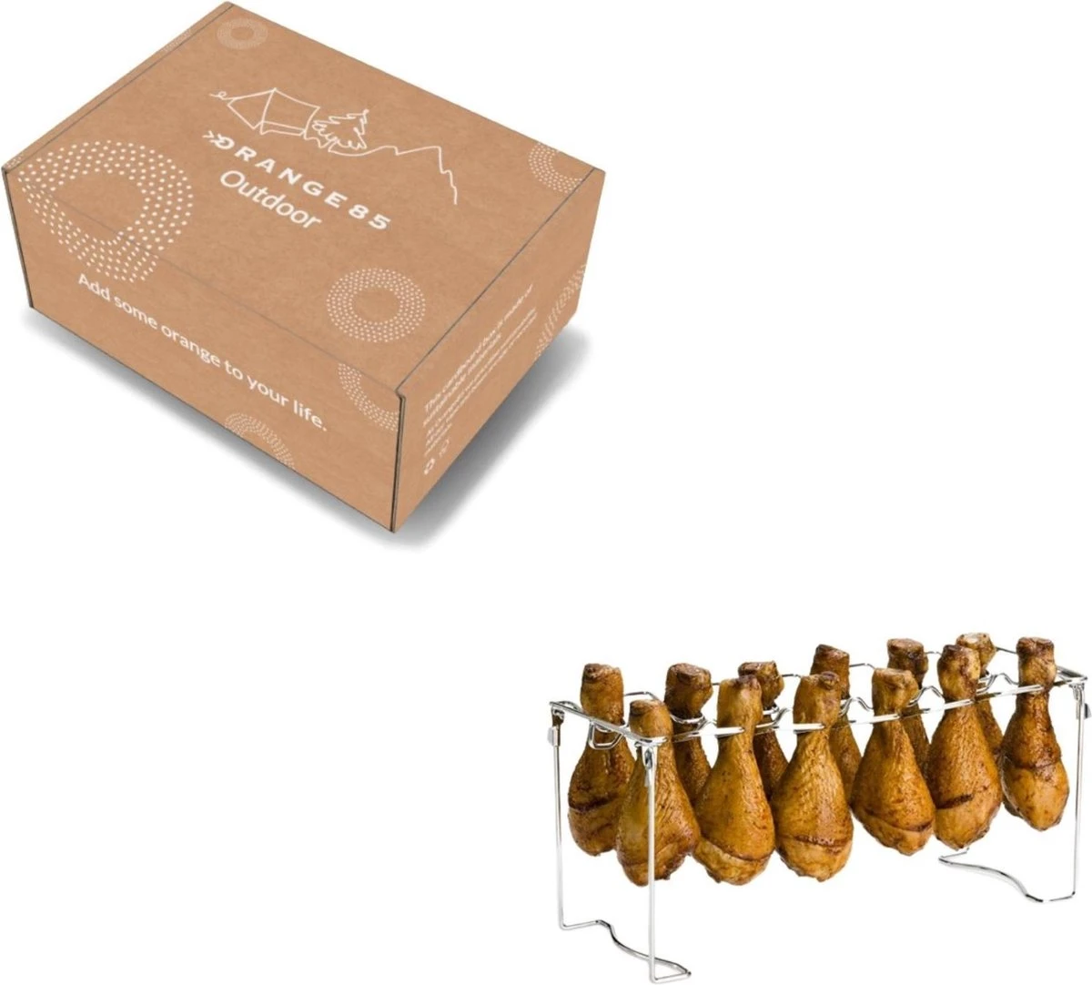 Orange85 De Poulet Orange85 - Accessoires Pour Barbecue - Poulet à La Bière - Acier Inoxydable - Pour 12 Boulons/Vis - Support De Poulet 4 Orange85 De Poulet Orange85 - Accessoires Pour Barbecue - Poulet à La Bière - Acier Inoxydable - Pour 12 Boulons/Vis - Support De Poulet – Image 4