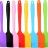 Spatule En Silicone - Spatule à Dessert - Grattoir à Pot - Orange - 21cm