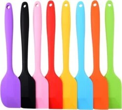 Spatule En Silicone - Spatule à Dessert - Grattoir à Pot - Orange - 21cm
