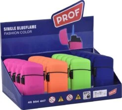 Prof - Briquets - Blauw Unique Flamme - "Capsule Neon Color Design " - 20 Pièces - Briquet - Briquet - Blueflame.