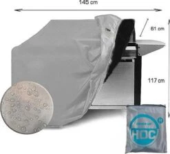 COVER UP HOC Diamond Housse De Bbq De Qualité Supérieure étanche145x61x117 Cm - Avec Sangles Storm Et Tirette -Grill Feu Maison 1200x1085 1