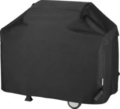 LAUWG - Housse De BBQ 55 Pouces, Housse De Gril à Gaz étanche Et Résistante à La Décoloration Et Aux UV, Compatible Avec Les Barbecues Weber Char Broil Outback, Noir (140 X 58 X 107 Cm)