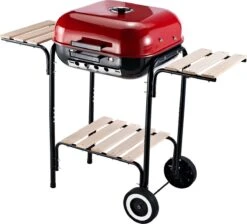 Outsunny Charcoal Grill Grill Chariot Station De Gril Gril Sur Pied Gril Avec Protection Contre Le Vent 3x étagère 846-043 -Grill Feu Maison 1200x1090