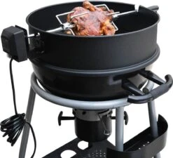 Rôtissoire Universelle Onlyfire 57CM Avec Anneau Pour Gril à Charbon De Bois, Ensemble De Brochettes Pour Weber 2290 Et Autres Modèles -Grill Feu Maison 1200x1095 7