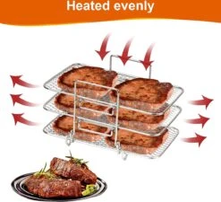 Support De Friteuse à Air Compatible Avec La Friteuse à Air Ninja Dual Air Accessoires De Vêtements Pour Bébé Air / Dual Zone / Rack -Grill Feu Maison 1200x1095 8