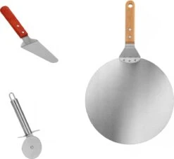 Springos Pizza Scoop - Coupe-pizza - Spatule - 25 Cm - Naturel/ Argent -Grill Feu Maison 1200x1104 3