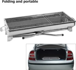 Gril De Carbone D'acier Inoxydable De Requin De Grand-mère, Gril Plein Air Pliable Portatif De Barbecue, Approprié à La Partie De BBQ De 5-10 Personnes 15 Gril De Carbone D'acier Inoxydable De Requin De Grand-mère, Gril Plein Air Pliable Portatif De Barbecue, Approprié à La Partie De BBQ De 5-10 Personnes -Grill Feu Maison 1200x1110